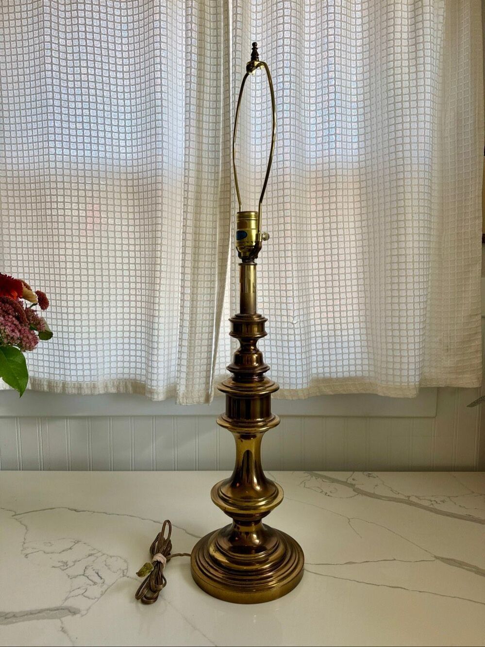 MCM Vintage Brass Regency Style Table Lamp